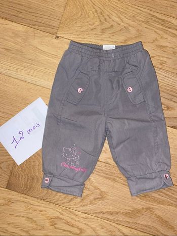 Pantalon taupe chaud 12 mois