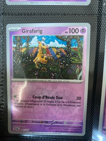 Carte Pokémon reverse neuf