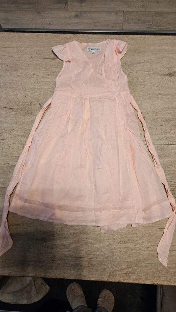 Magnifique robe rose clair sans manche, Buissonnière, 8 ans - photo numéro 4