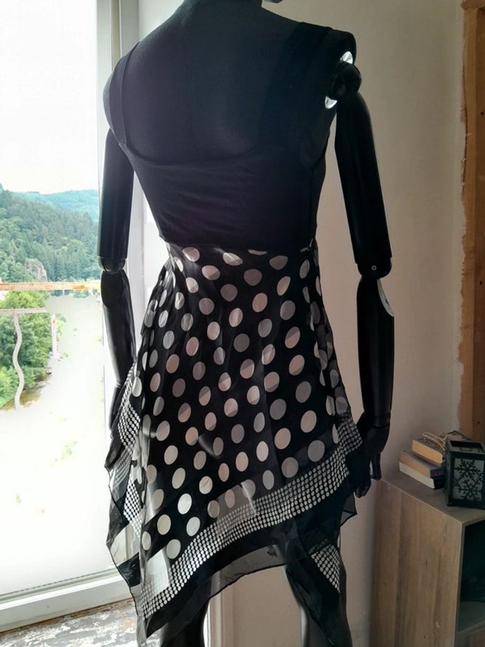 Débardeur asymétrique transparent à pois taille TU - photo numéro 8