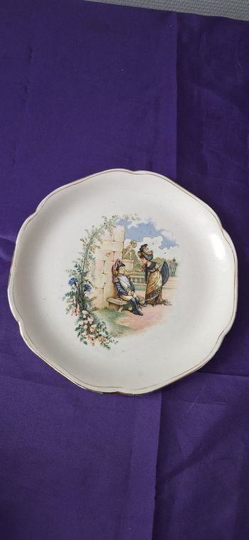 Assiette Décorée Scene Galante ,choisy-le-roi