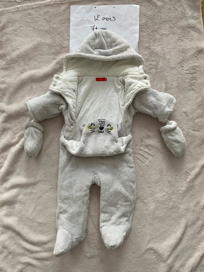 Combinaison pilote/combi pilote chaude avec gants amovibles - Tissaia - 12 mois - TBE