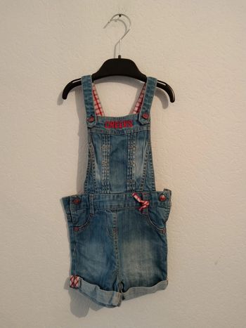 salopette short en jean creeks fille 18 mois