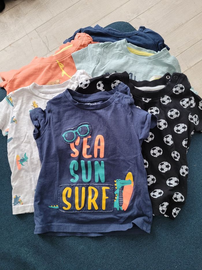 6 t-shirts 9mois