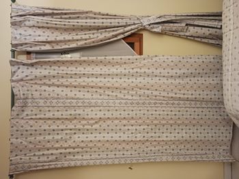 rideaux imprimé opaque 220 x 120 cm fait main lot de 2 avec embrases