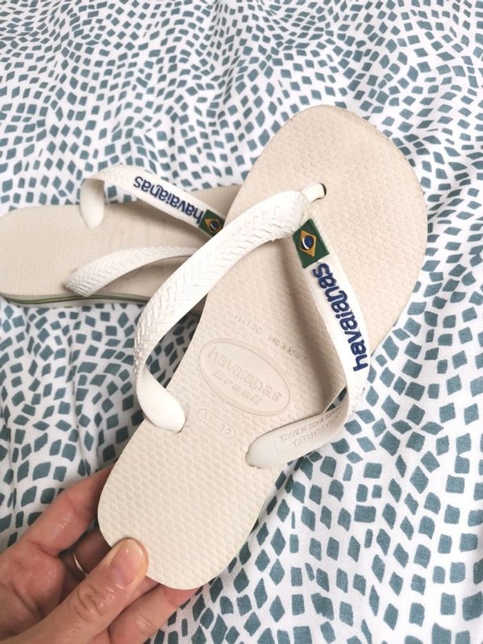 Tong blanche Havaianas enfant - photo numéro 2