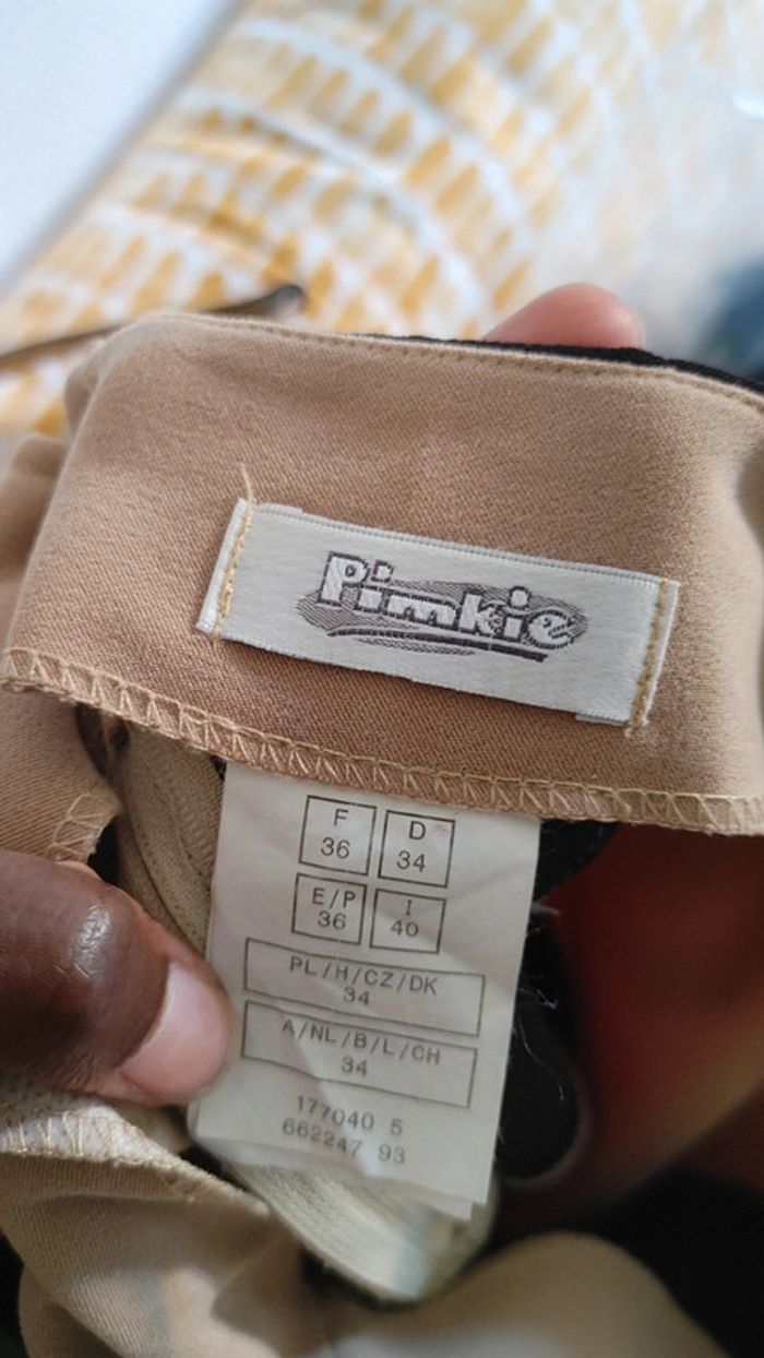 Jupe damier beige et noire vintage - photo numéro 4
