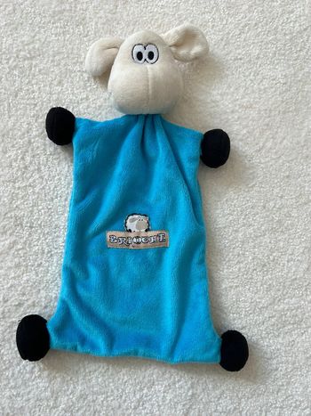 Doudou plat mouton bleu brioche