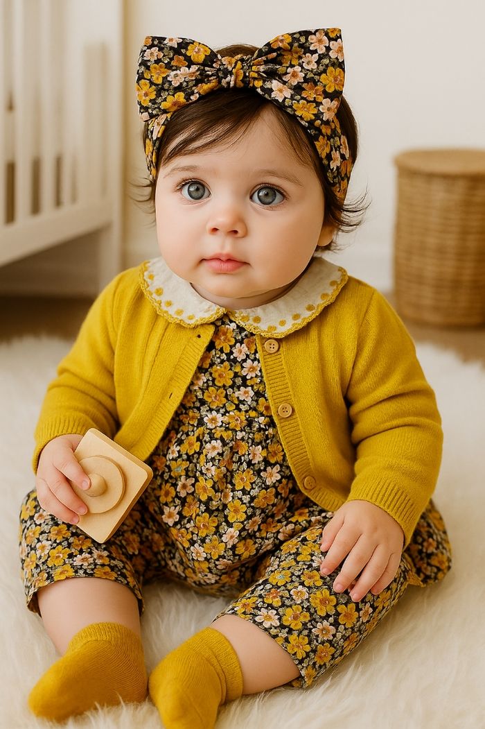 Ensemble complet 5 pièces sergent major fille 6 mois 🎀