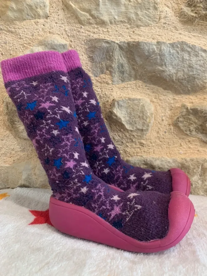 Chaussons chaussettes DPAM T24/25 Violets et Lilas - photo numéro 2