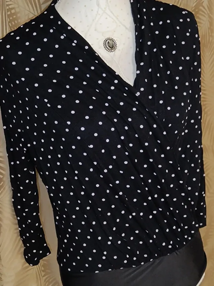 Body a pois Style Rétro 🖤Taille 36 - photo numéro 2