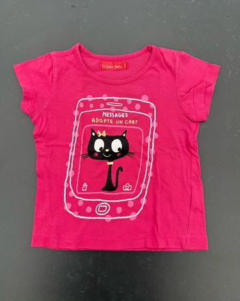 Tee-shirt manches courtes rose neuf