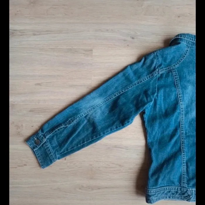 Veste en jean bleu nky 10 ans à boutons - photo numéro 5