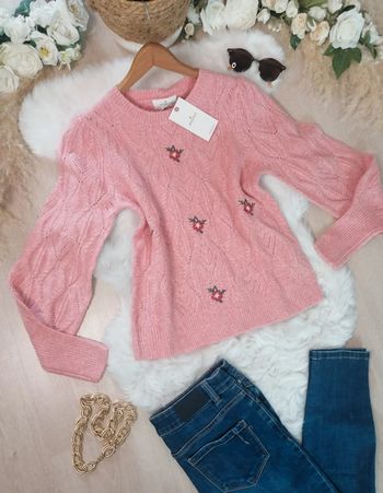 Pull rose Springfield taille L neuf avec étiquette