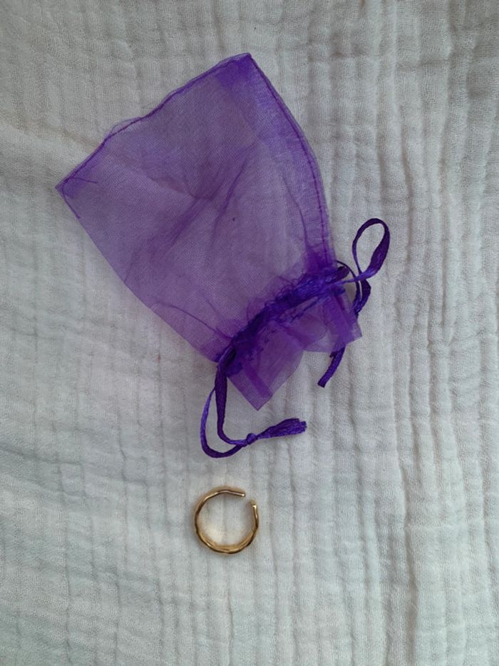 Bague dorée réglable - photo numéro 2