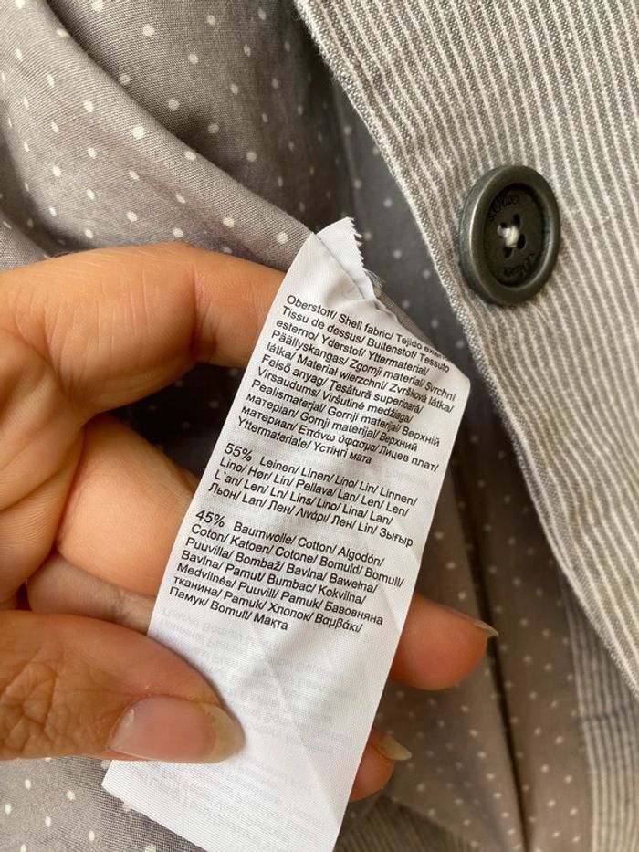 Blazer rayé gris et blanc S.Oliver XL - photo numéro 6