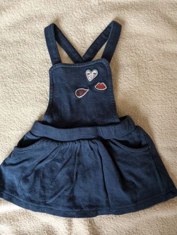 ROBE A BRETELLES AVEC PLASTRON TAPE A L'OEIL - T.6 MOIS