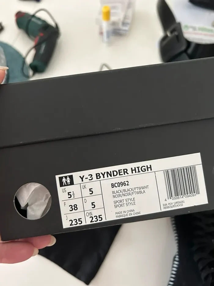 adidas Y-3 Bynder High Black BC0962 noir pointure 38 - photo numéro 8