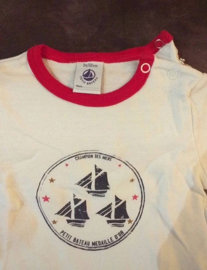 Lot de 2 t-shirts manches longues Petit bateau - photo numéro 3