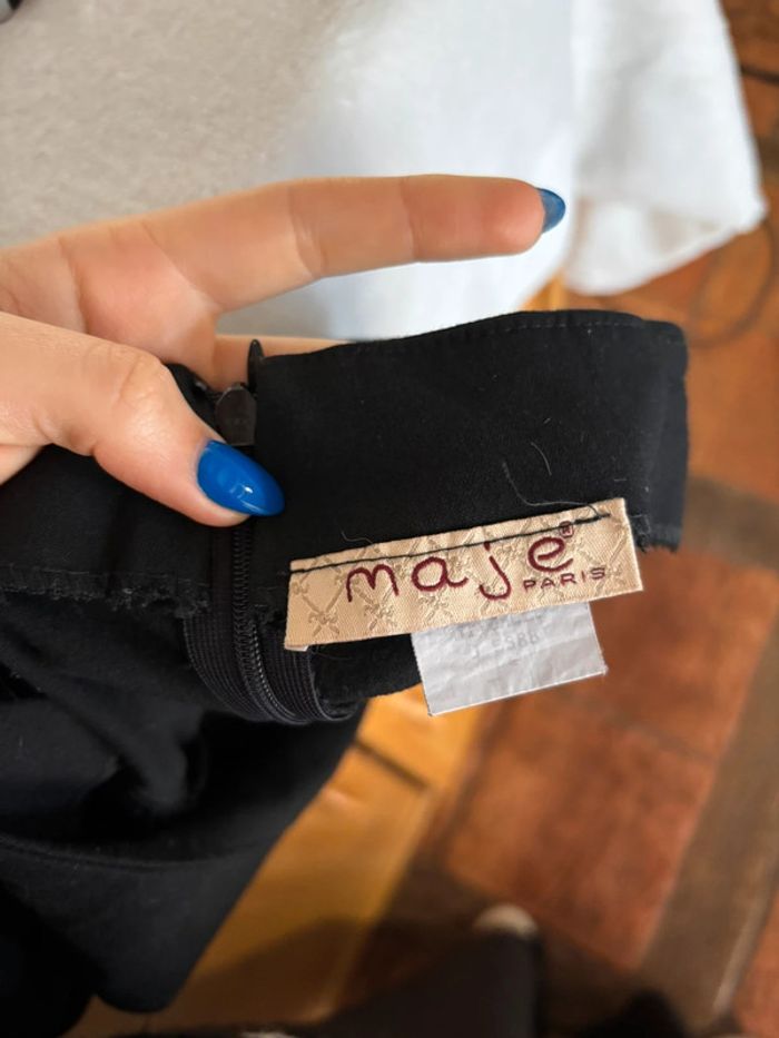 Jupe noire vintage MAJE - Taille S #vintagemaje - photo numéro 2