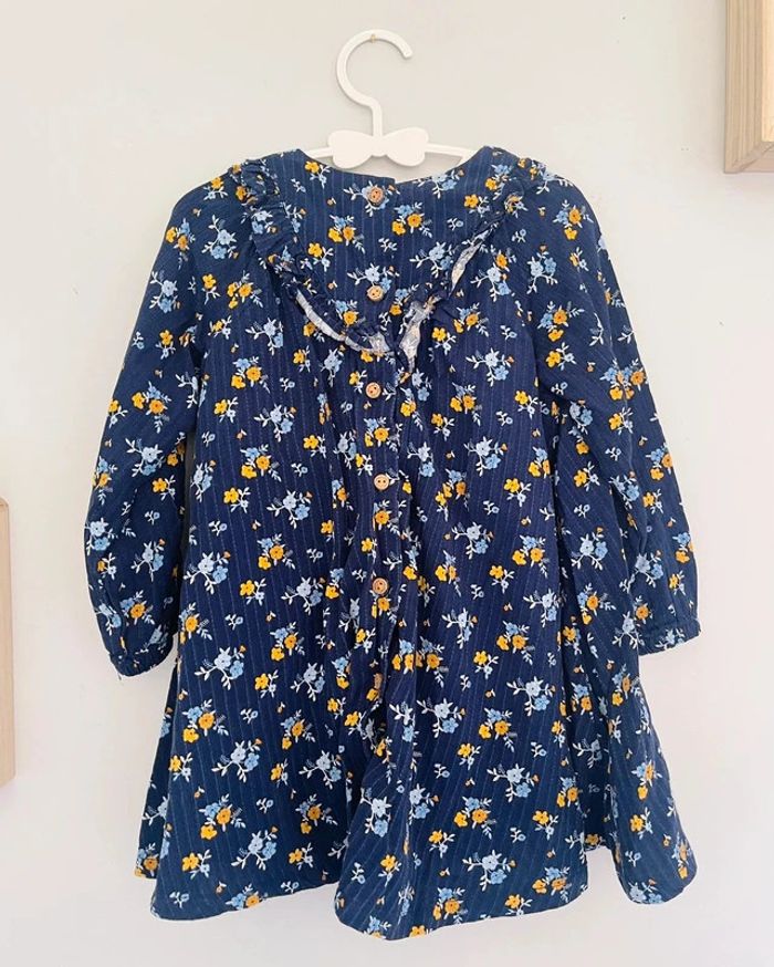Robe bleu marine fleurie 36 mois - Sergent Major - photo numéro 4