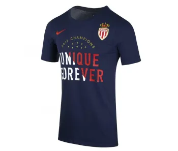 T-shirt AS Monaco Nike Champions Bleu Taille XS Neuf et Authentique