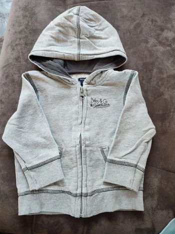 Gilet à capuche 12 mois Kiabi gris