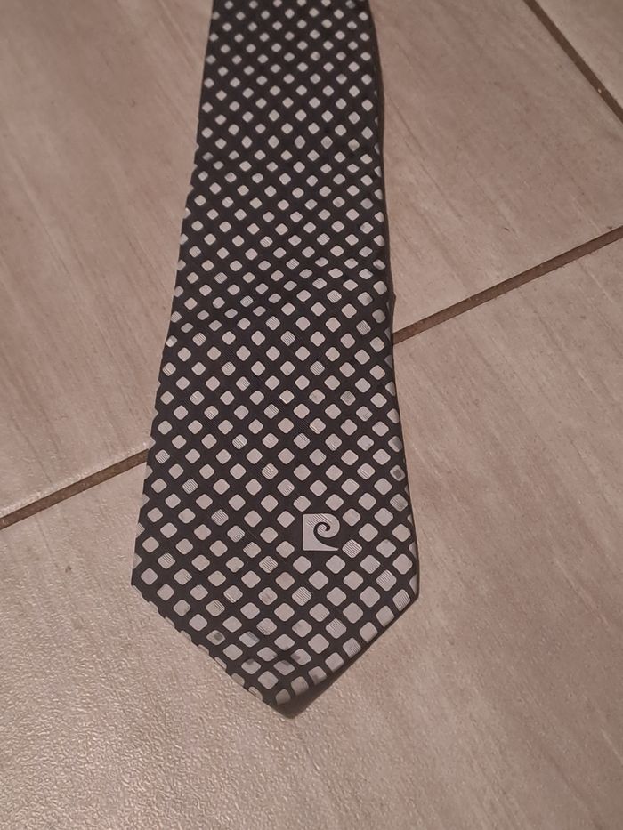 Cravate Noir Blanc Pierre Cardin - photo numéro 4