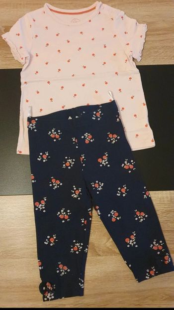 Ensemble tee-shirt et legging 3/4 98 cm