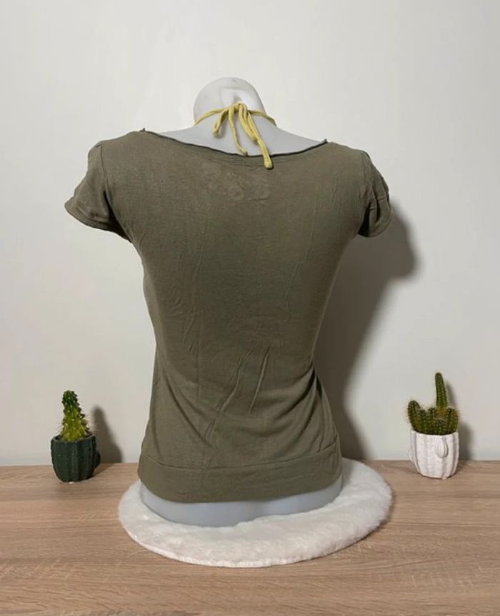 T-shirt bicolore vert Rosebud taille 34 - photo numéro 2
