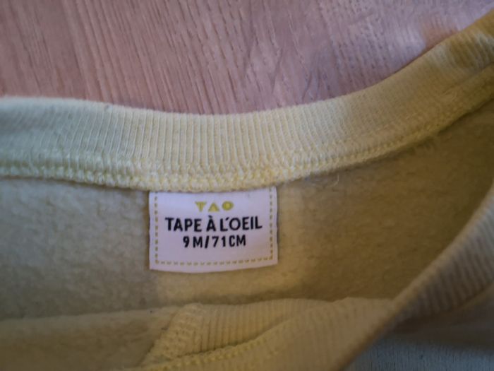 Pull jaune 9 mois TAO - photo numéro 2