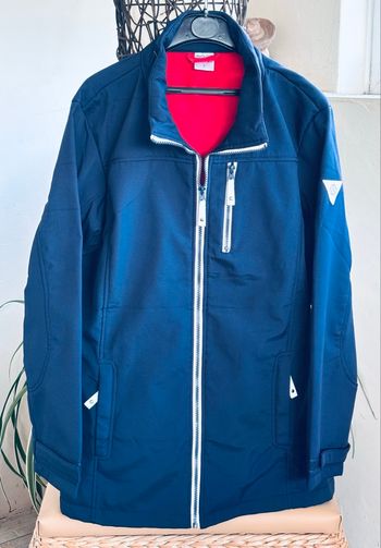Veste bleu marine 3Pagen BS doublé polaire rouge Taille L 46/48
