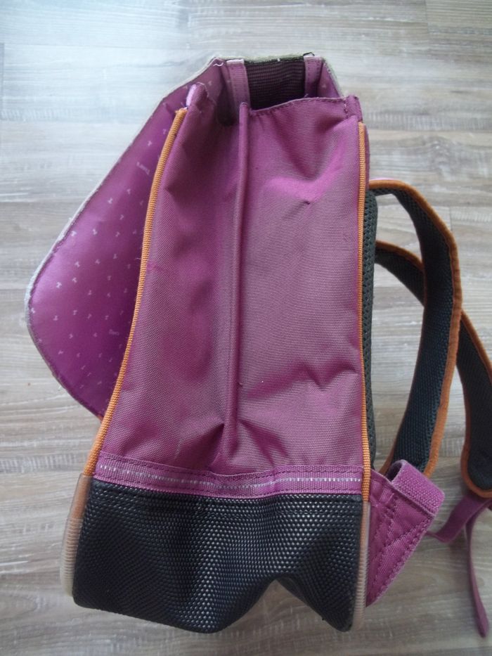 Cartable 2 compartiments Tann's prune - photo numéro 4