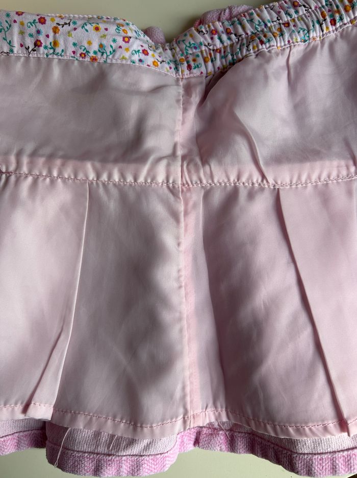 jupe plissée imprimé chevron rose taille 2 ans - photo numéro 5