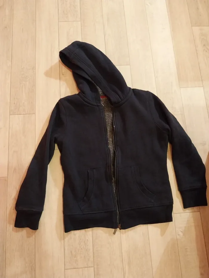 Sweat fourre bleu marine T12/14A
