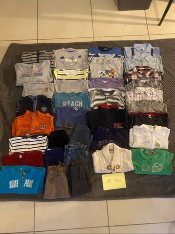 Gros lot vêtements bébé garçon 12 mois 1 an