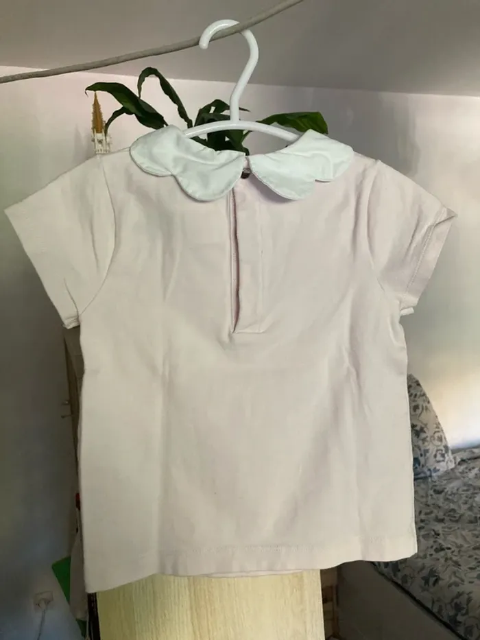 T-shirt col fleurs Jacadi, 3 ans - photo numéro 4