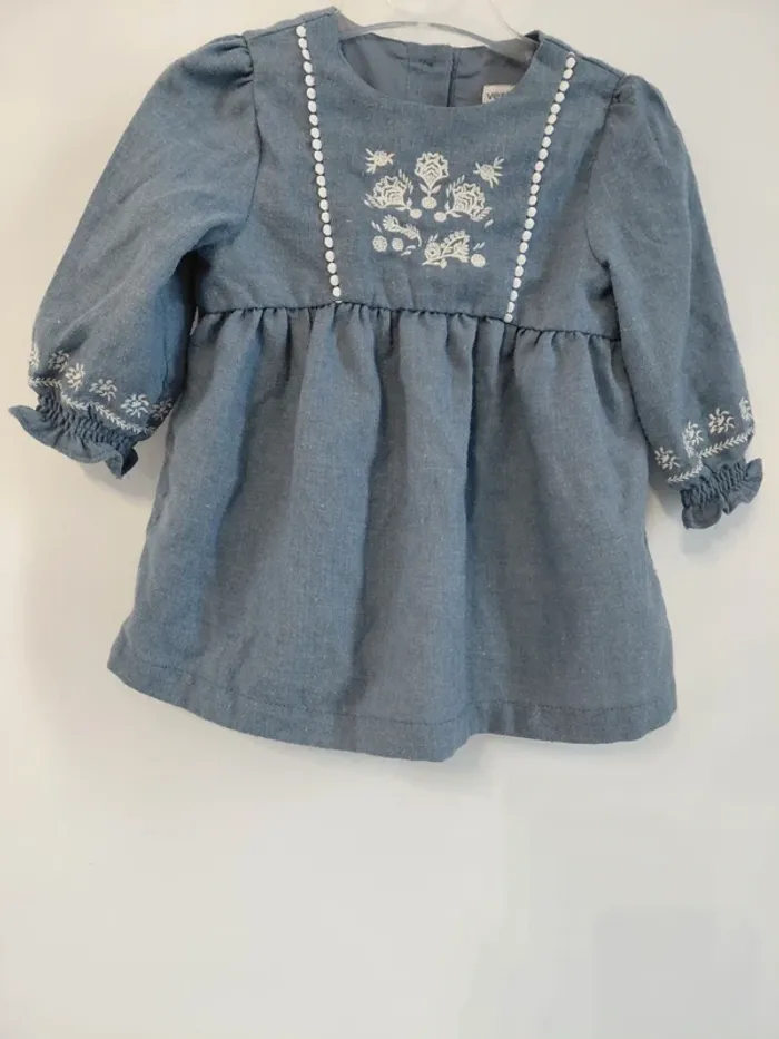 Robe bleue 6 mois Vertbaudet