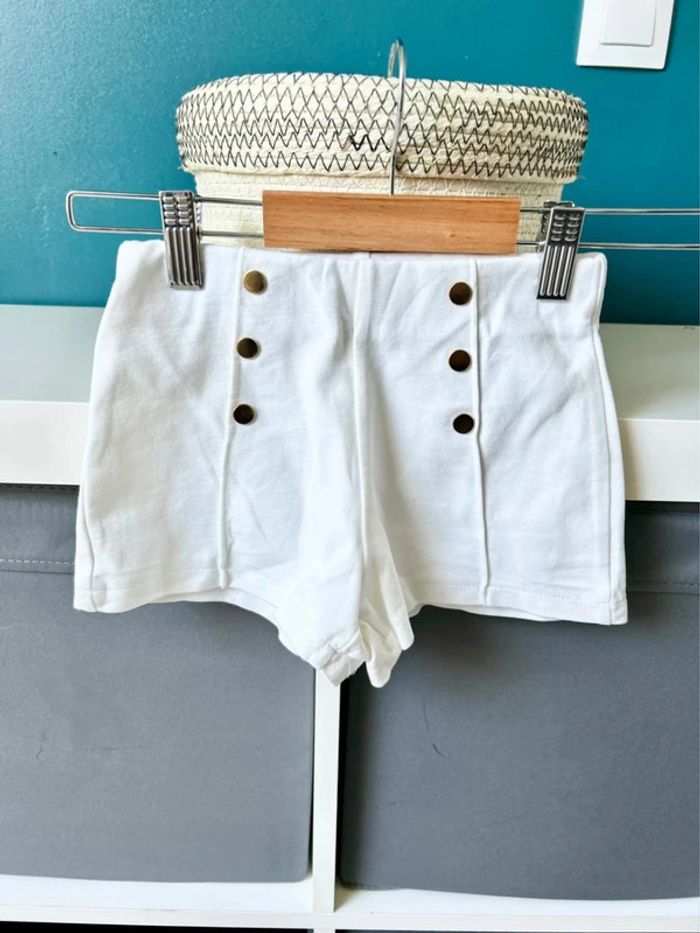 Short blanc marin - H&M - 4 ans