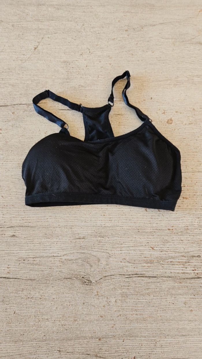 Brassière de sport rembourrée, noire, taille S