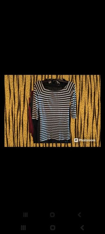 T shirt femme manches 3/4 taille L Jennyfer