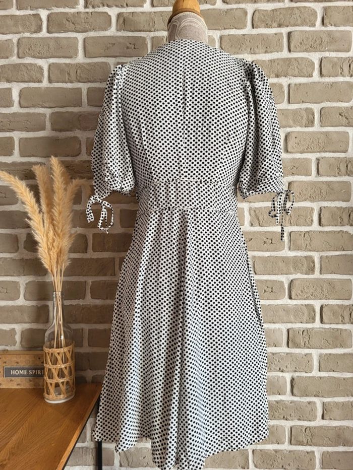 Robe blanche à pois noir H&M neuve - photo numéro 8