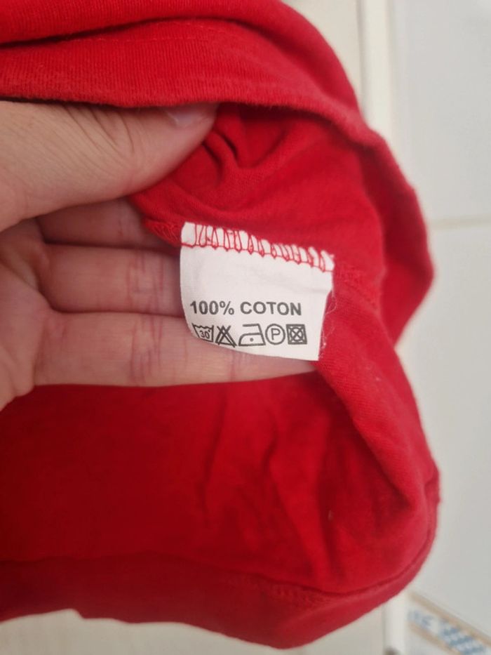 Tee-shirt rouge motif 100% coton garçon Jm sport 6 ans - photo numéro 5