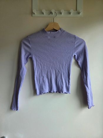 Blouse violette kiabi col montant - taille xxs