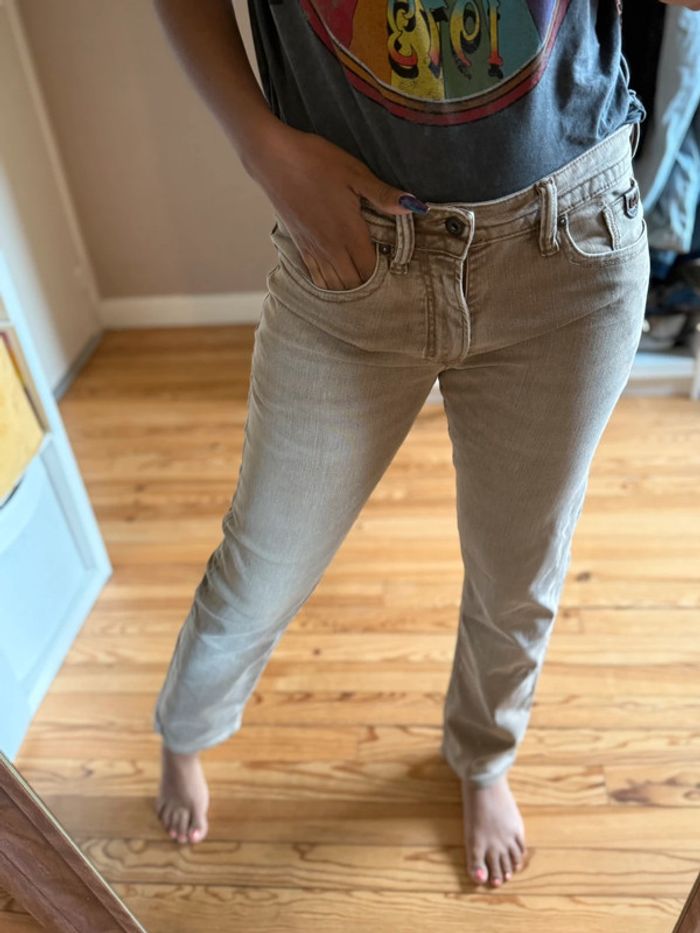 Jean beige kaporal straight - photo numéro 2