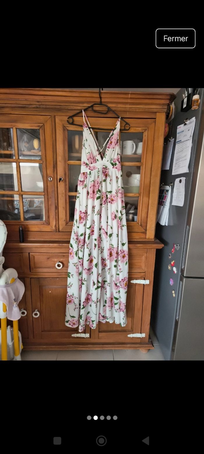 Robe longue fleurie - XS - photo numéro 2