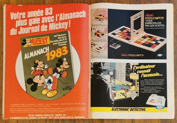Ancien journal de mickey avec poster géant Les Aristochats 1982 N°1584 vintage - photo numéro 16