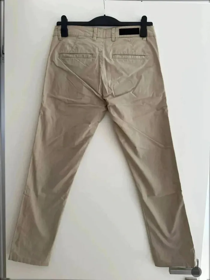 Pantalon chino beige homme taille 38 , zara man - photo numéro 6