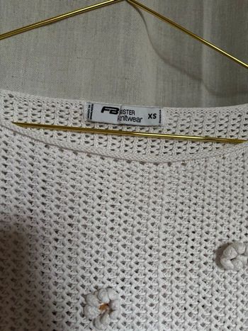 Crop top en maille à manches longues