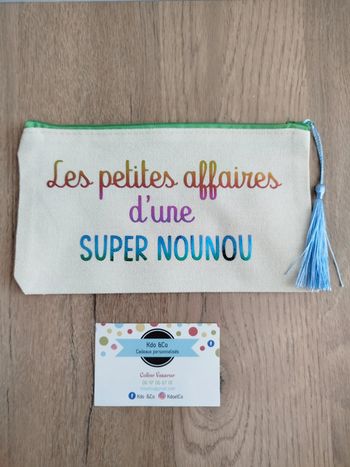 Trousse pochette les petites affaires d'une super nounou